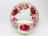 SOLD! Vintage Royal Albert Old English Rose Sugar Bowl and Saucer