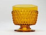 SOLD! 1978 Indiana Amber Glass Diamond Point Sugar Bowl