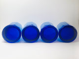 4 Vintage Anchor Hocking Essex Cobalt Glasses