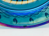 1970’s Indiana Glass Amethyst Blue Carnival Princess Candy Bowl with Lid