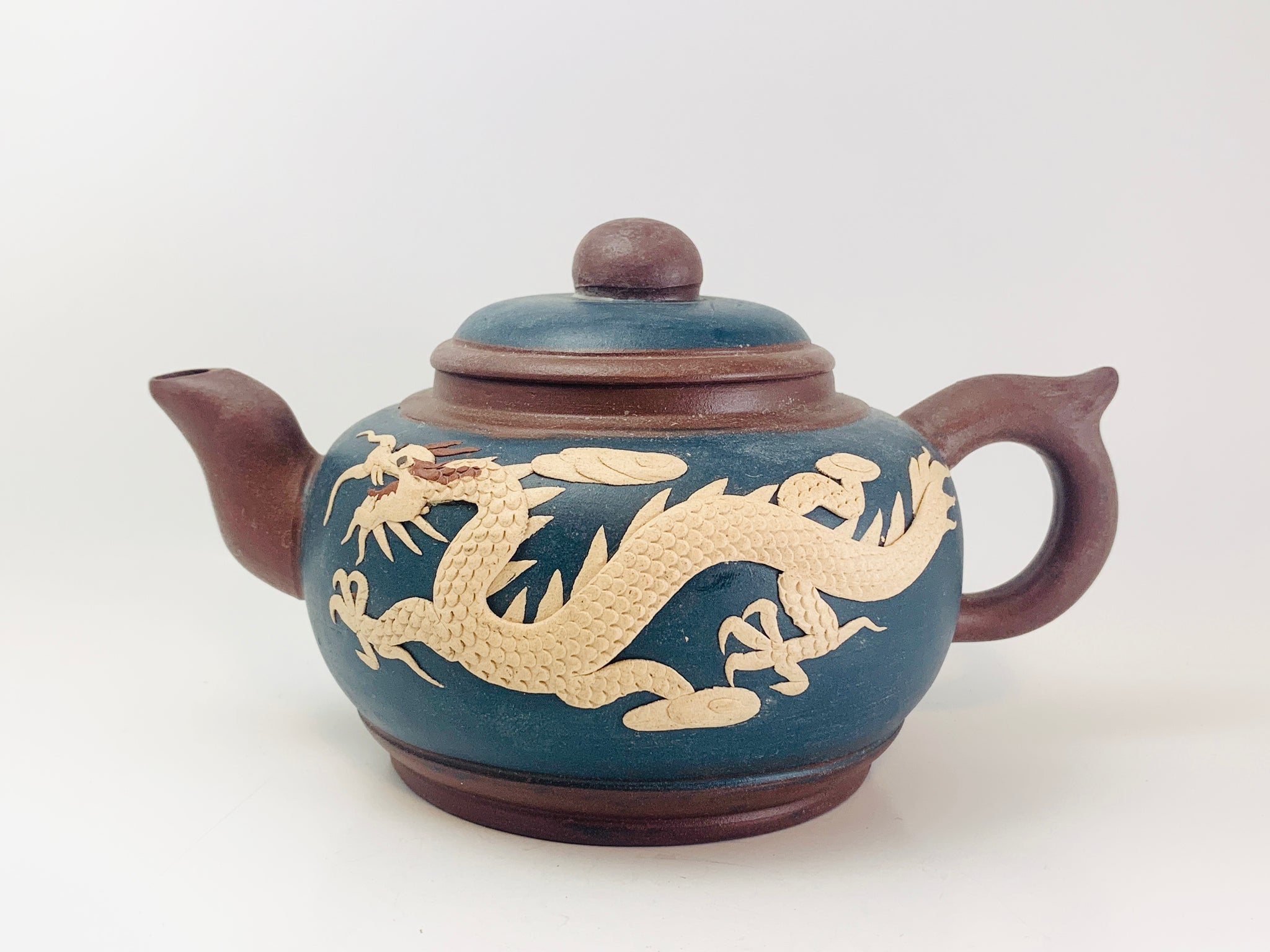 Vintage Chinese Yixing Teavana Dragon Clay Teapot With Lid newest Rare Hard To Find