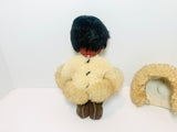 Vintage Vinyl Eskimo Doll with Real Fur Coat