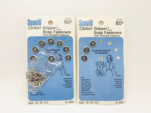 SOLD! Vintage Scovill Clinton Gripper Brand Snap Fasteners Size 16
