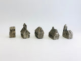 1960-80’s Cast Pewter Miniature Village Buildings