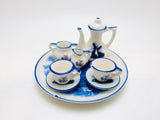 1960’s Hand Painted Delft Blue Miniature Tea Set