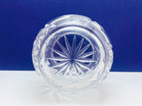 Vintage Bohemian Crystal Star and Pinwheel Honey/Mustard Jar
