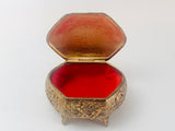 Vintage Small Fragonard Style Metal Jewelry Box