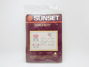 1984 Sunset Stitchery Needlecraft Kit 748 - Sealed