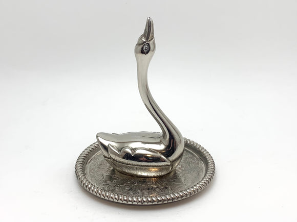 Vintage Silver Swan Ring Tree