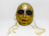 Vintage Solid Debossed Brass Mask