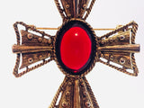 Large Vintage Maltese Cross Brooch