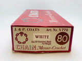SOLD! 1940’s JP Coats Chain Mercer-Crochet White Cotton Thread, Full Box