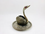 Vintage EP Zinc Alloy Silver Swan Tree