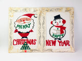 Vintage Merry Terrys Christmas Cotton Hand Towels in Original Packaging