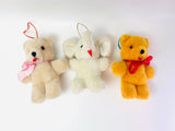 Vintage Miniature Plush Bears and Elephant Ornaments