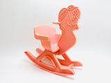 1987 Uneeda Tots N Toys Pink Rocking Horse