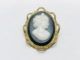 1960’s Black and White Cameo Brooch