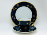 SOLD! 1960’s Lichte Echt Kobalt 3 Piece Tea Cup and Plate Set GDR