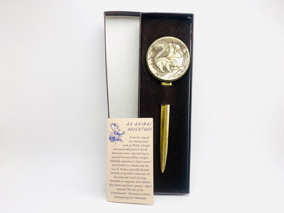 Striped skunk letter opener, a Philip Schuyler Reproduction
