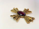 Large Vintage Maltese Cross Brooch