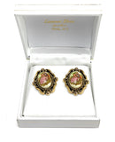 SOLD! Vintage Fragonard Courting Couple Lucite Earrings