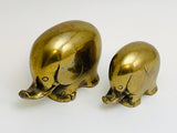 2 Vintage Brass Elephants