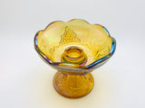 1940-50’s Indiana Glass Co. Harvest Grape Marigold Carnival Glass Candle Stick Holder