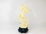 Vintage Depositato Oriental Figurine Dancing Lady and Dragon by Fontanini Made in Italy