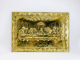 Vintage Last Supper Embossed Metal on Hard Board