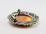 Vintage Artemis, Diana Goddess of the Hunt, Cameo Brooch