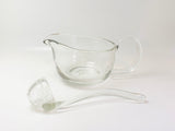 Vintage Blown Glass Gravy Boat With Ladle
