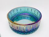 1970’s Indiana Glass Amethyst Blue Carnival Princess Candy Bowl with Lid
