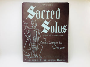 1948 Sacred Solos Voice Music Book For Church and General Use