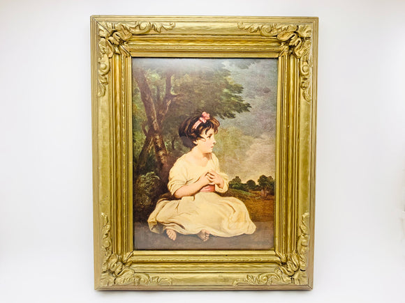 SOLD! Vintage The Age of Innocence, Sir Joshua Reynolds Wood and Plaster Framed Print