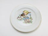 Vintage Ceramic Child’s Plate - Girl with Rabbits