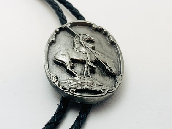 1987 Siskiyou “End of the Trail” Pewter Bolo Tie