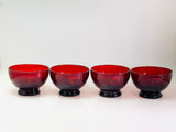 1940’s Anchor Hocking Royal Ruby Glass Dessert Cups