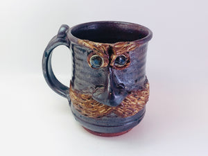 Vintage Stoneware Pottery Face Mug
