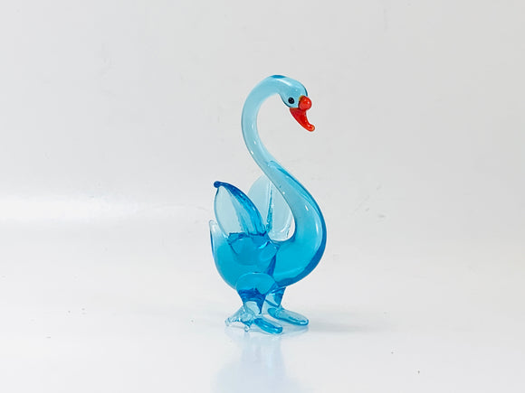 Vintage Miniature Art Glass Swan