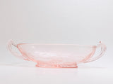 Pink Depression Glass Etched Pickle Dish