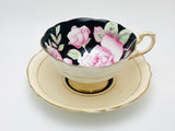 SOLD! Vintage Paragon H.M. Queen Mary Fine Bone China Floating Cabbage Rose Tea Cup and Saucer