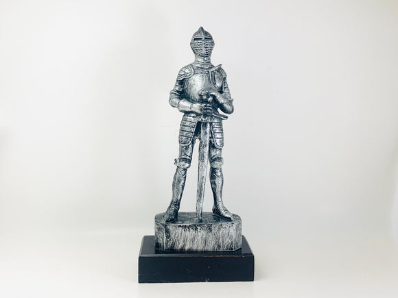 Vintage Armoured Knight Plastic Statuette