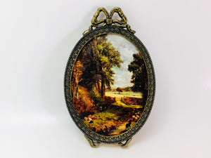 Vintage Italian Ornate Metal Framed Print “The Cornfield”