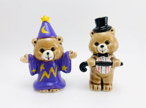 Vintage Miniature Capilano Porcelain Bears, Tuxedo and Wizard Costumes