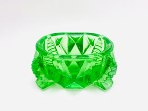 1940’s Green Glass Footed Salt Cellar