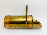 Vintage Brass and Copper Fireplace Matchstick Holder