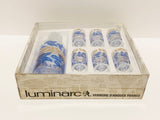 1970’s Luminarc France Decanter and Cordial Glass Set IOB