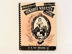 1941 Album of Favourite Strauss Waltzes Vocal Words and Music, Cole Edition, Piano