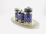 Vintage Mayell EP Steel Blue Cobalt Cruet Set