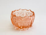 Antique Lady Chippendale Pink Rose Footed Salt Cellar Pressed Glass Pattern Rd 176566